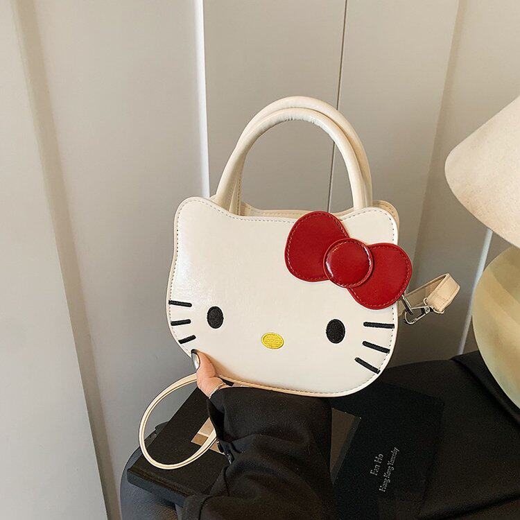 新款百搭小猫手提包精致