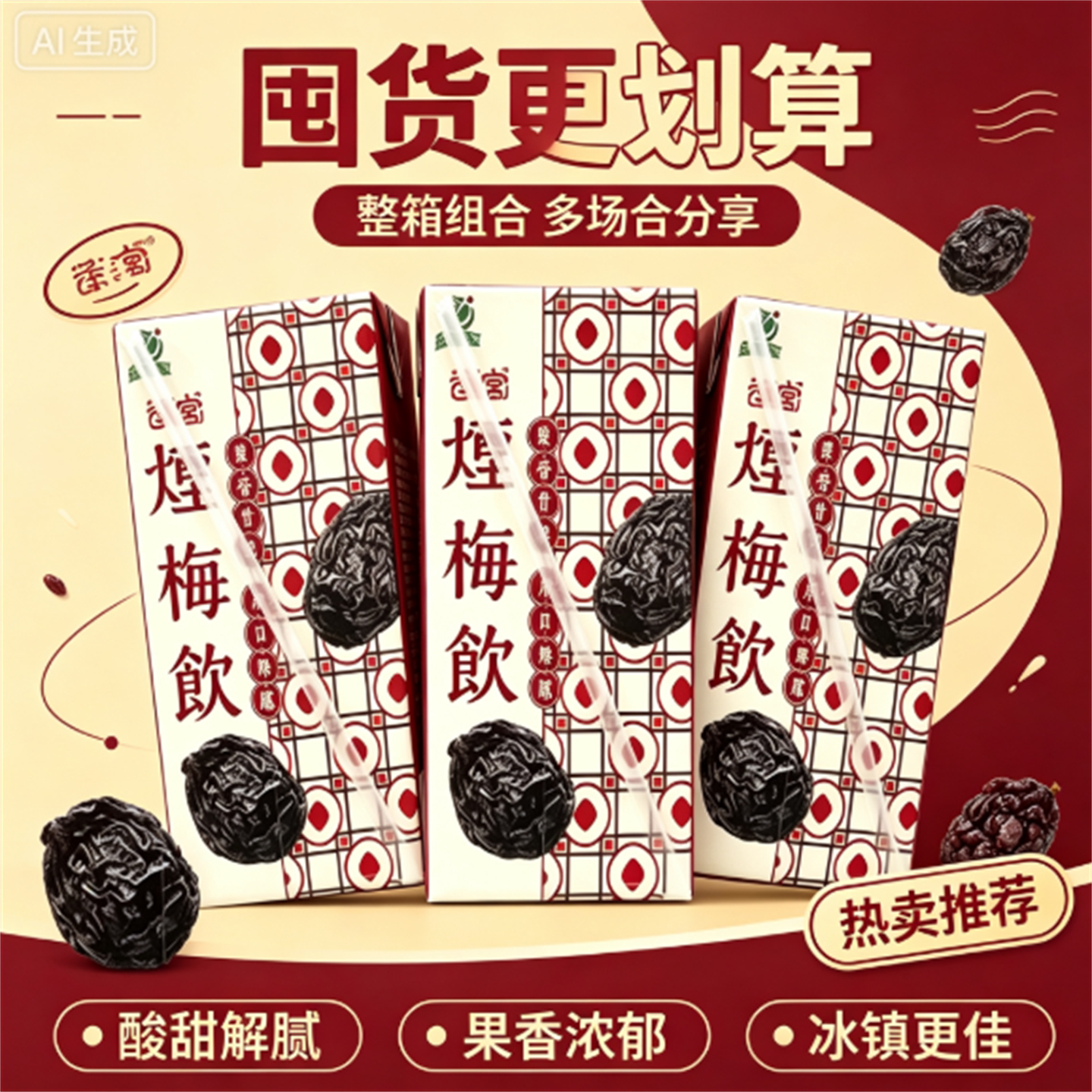 包邮 台湾进口 波蜜烟梅饮300ml乌梅饮 酸甜果香清爽解腻