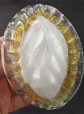 吸顶灯创意个性艺术客厅金黄色吊灯树叶玻璃叶片广东中山灯具大全