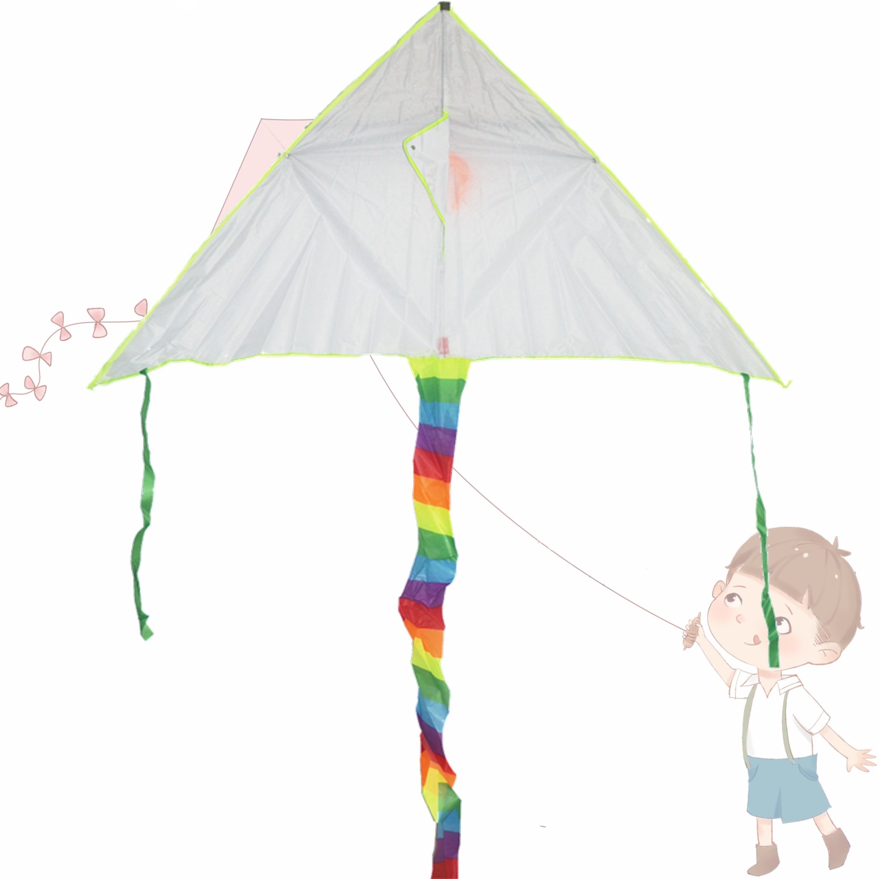 diy空白手绘儿童涂色风筝