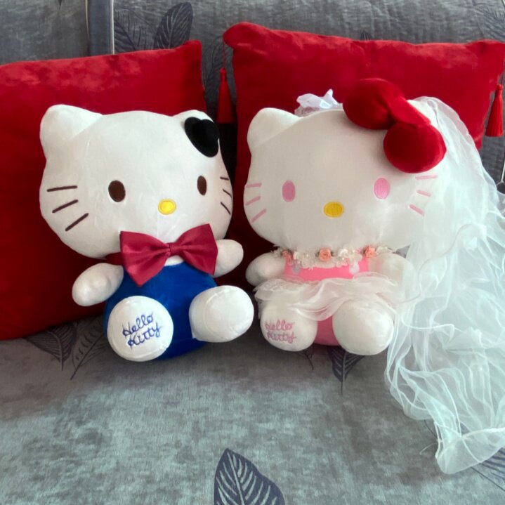 新款KT毛绒公仔一对婚庆压床
