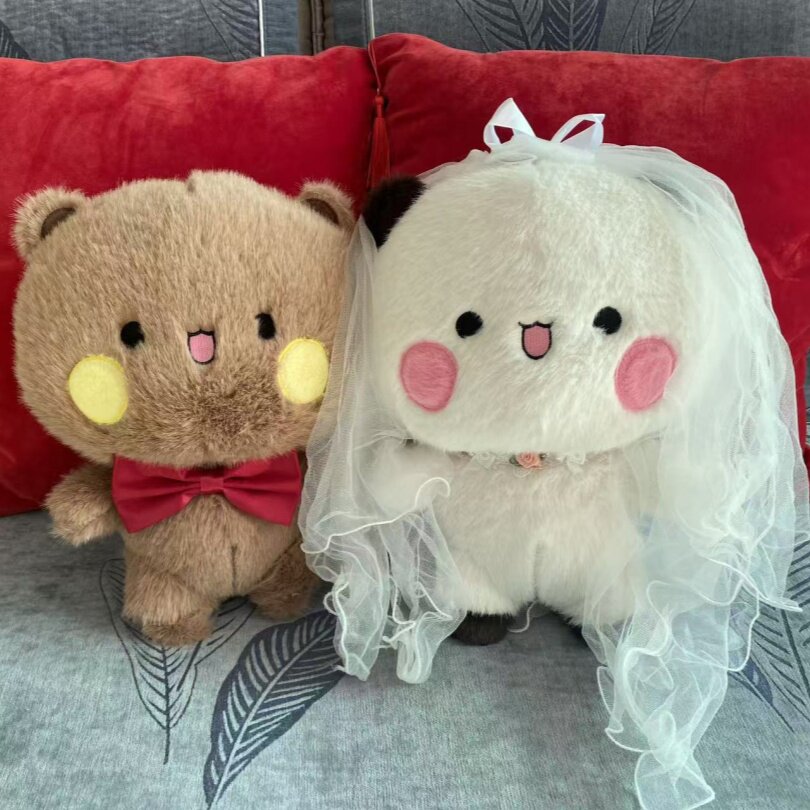 可爱情侣一二布布毛绒玩具公仔结婚压床娃娃一对新婚礼物送新人