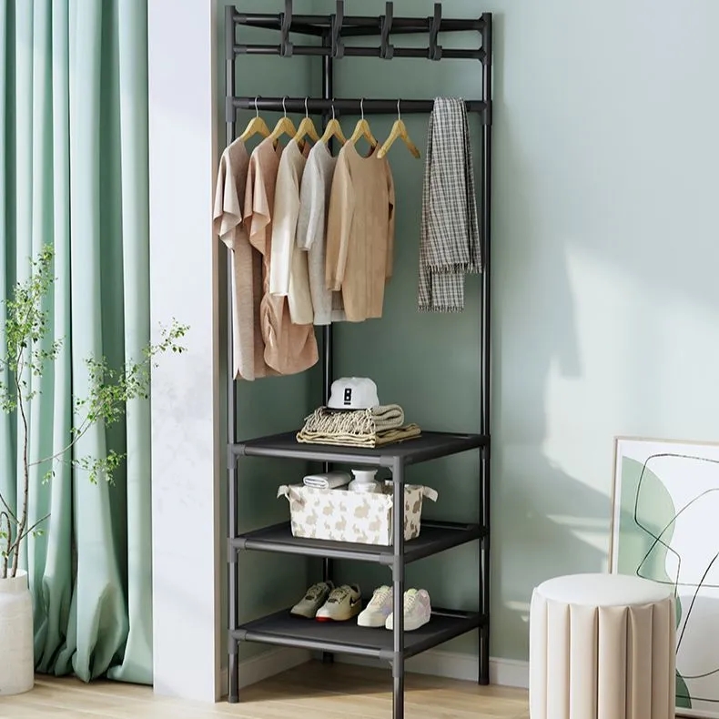 【下单立减50】转角衣帽架落地卧室家用床头放衣服挂架置物架SK