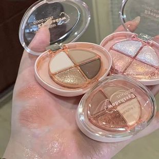 掌中之物四色眼影盘哑光烟熏偏光便携大地色小眼影日常淡妆用DFN