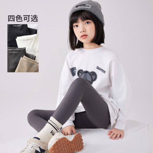 童装女童打底裤春秋2026新款儿童高腰瑜伽裤中大童修身芭比鲨鱼裤