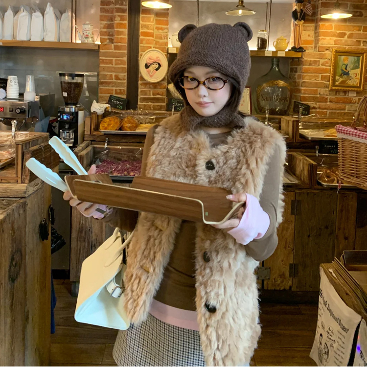 番茄侠蒙田老钱双面穿两色马甲女