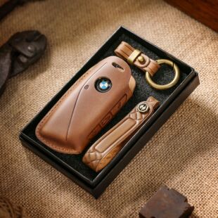 适用2023款宝马7系735Li 740Li 760i 740D钥匙套汽车真皮全包壳扣