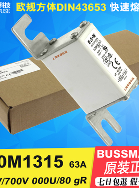 EATON美国BUSSMANN半导体熔断器170M1315方体690V 63A 000U/80 gR
