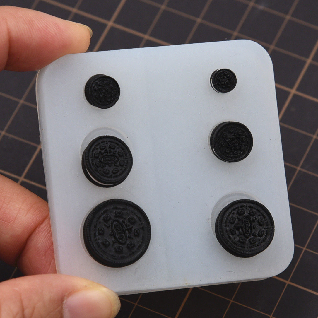 超轻粘土迷你奥利奥UV胶微缩食玩饼干曲奇饼干夹心奥利奥硅胶模具