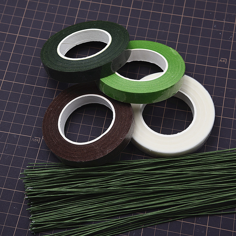 翻糖花茎手工绿色纸胶布树脂粘土