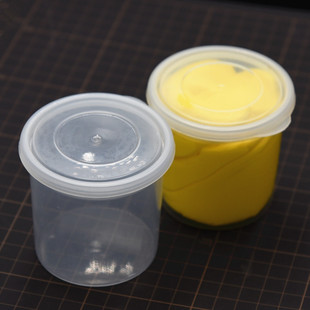 分装 超轻粘土软陶密封盒粘土保存盒PP盒可存50g粘土小圆盒 收纳盒