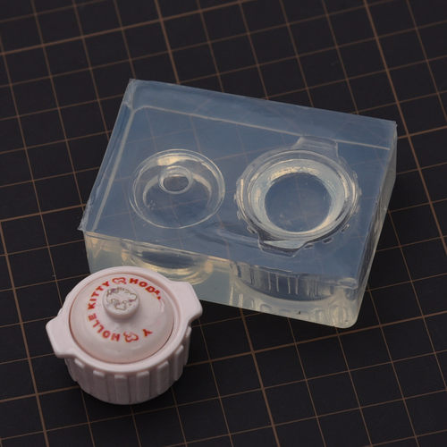 迷你食玩砂锅汤碗硅胶模具 DIY滴胶UV胶翻模 娃娃屋微缩砂锅模具