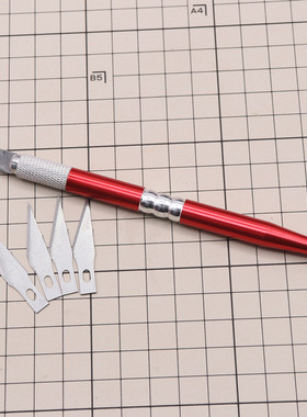 红色精品细节金属雕刻刀超轻粘土软陶泥专业刻印刀30度斜角雕刻刀