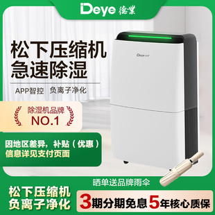 除湿机抽湿机APP净化轻音家用地下室除湿器DYD X20A3 Deye 德业