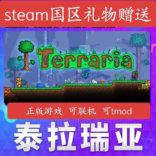 PC中文正版STEAM 泰拉瑞亚 Terraria 多人联机 国区礼物现货秒发