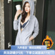 秋冬中长款 连帽卫衣裙女学院风减龄开衫 拉链休闲宽松加绒外套显瘦