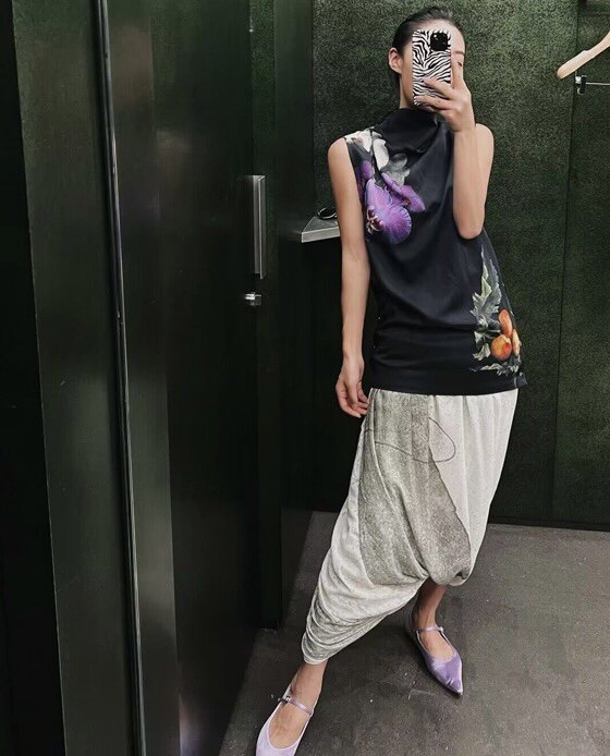 现货 改良旗袍中式感 侧面盘扣纽扣优雅古典女人味亚麻天丝衬衫女