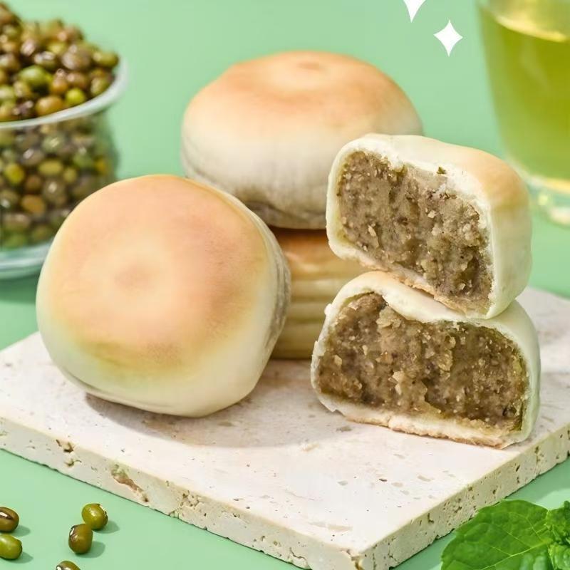 友喜道黑芝麻豆沙饼冰皮板栗绿豆饼芋泥莲子休闲零食下午茶糕点心