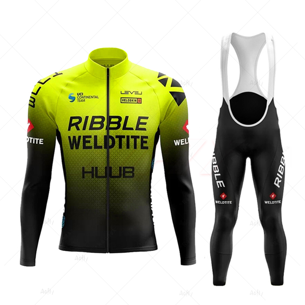 HUUB VELOSKIN 环法车队版秋冬季骑行服长袖套装公路车保暖骑行衣