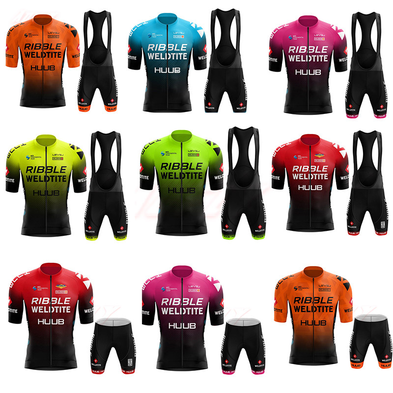 夏季HUUB VELOSKIN骑行服自行车公路车短袖套装单车衫骑行背带裤