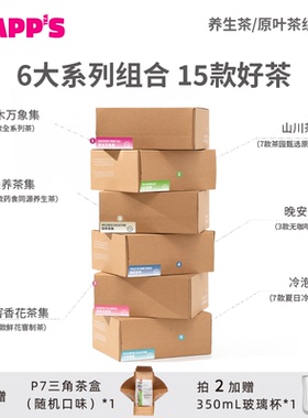 PAPPS绿茶红茶花茶冲泡饮多口味组合送礼养生花果冷泡茶茶包茶叶