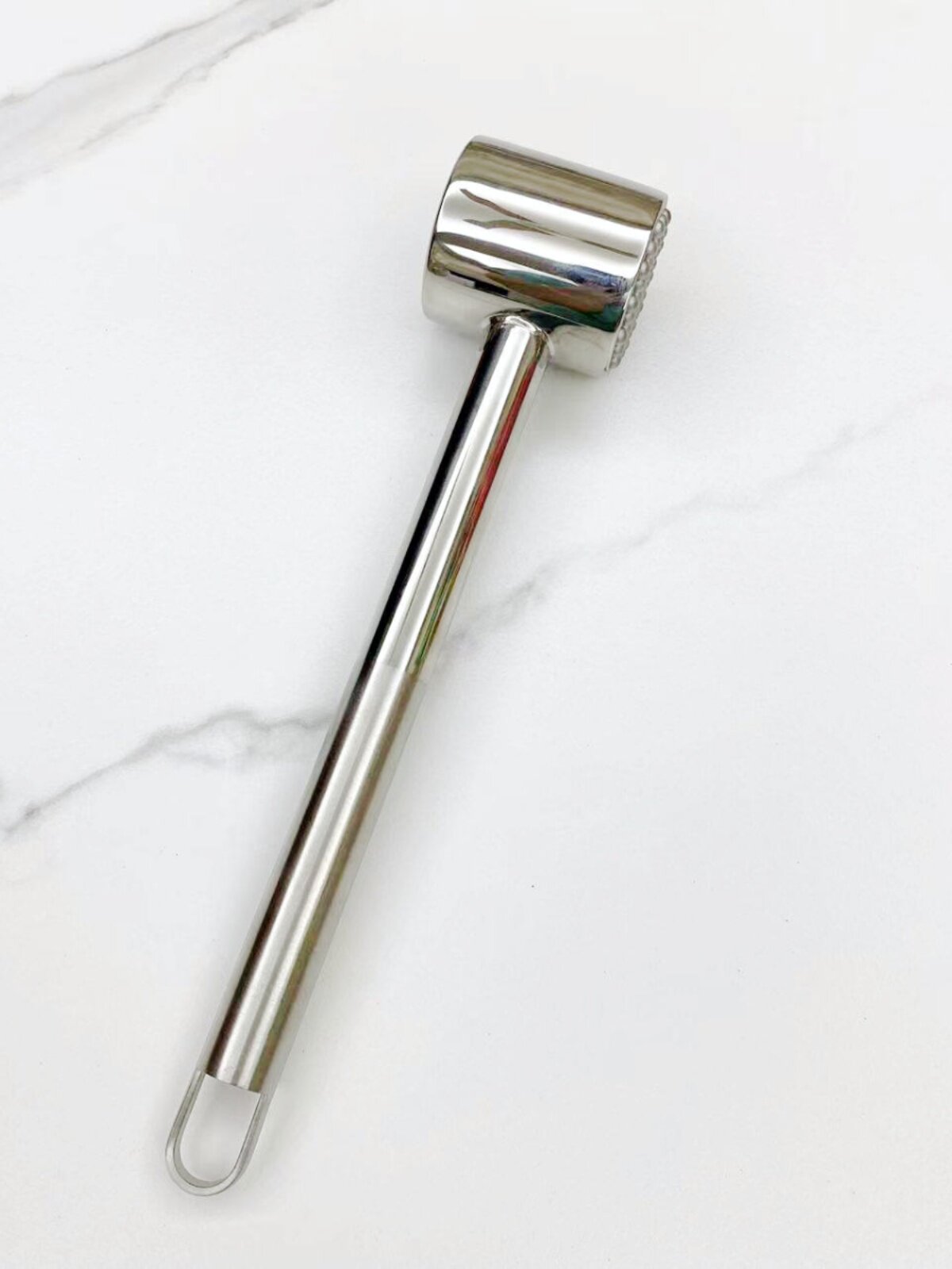 독일에서 대외 무역 수출 SHUANGJIA 스테인레스 스틸 고기 망치로 고기 망치를 풀기 위해 양면 스테이크 망치로 가정 구타 유물에 대한 고기 망치를 부드럽게 만들기