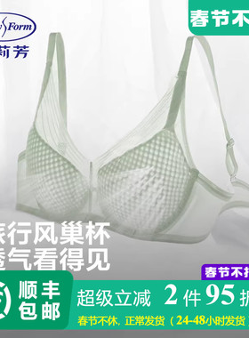 【专柜正品】安莉芳薄款蜂巢杯文胸女大胸显小防下垂内衣EBW1082