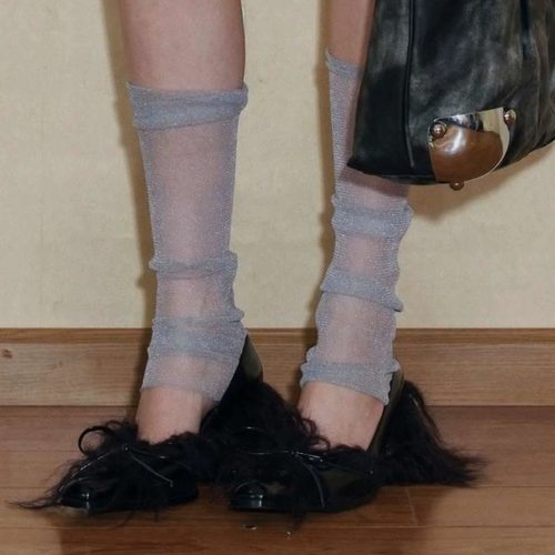 珠光袜套y2kslut冰丝时髦女