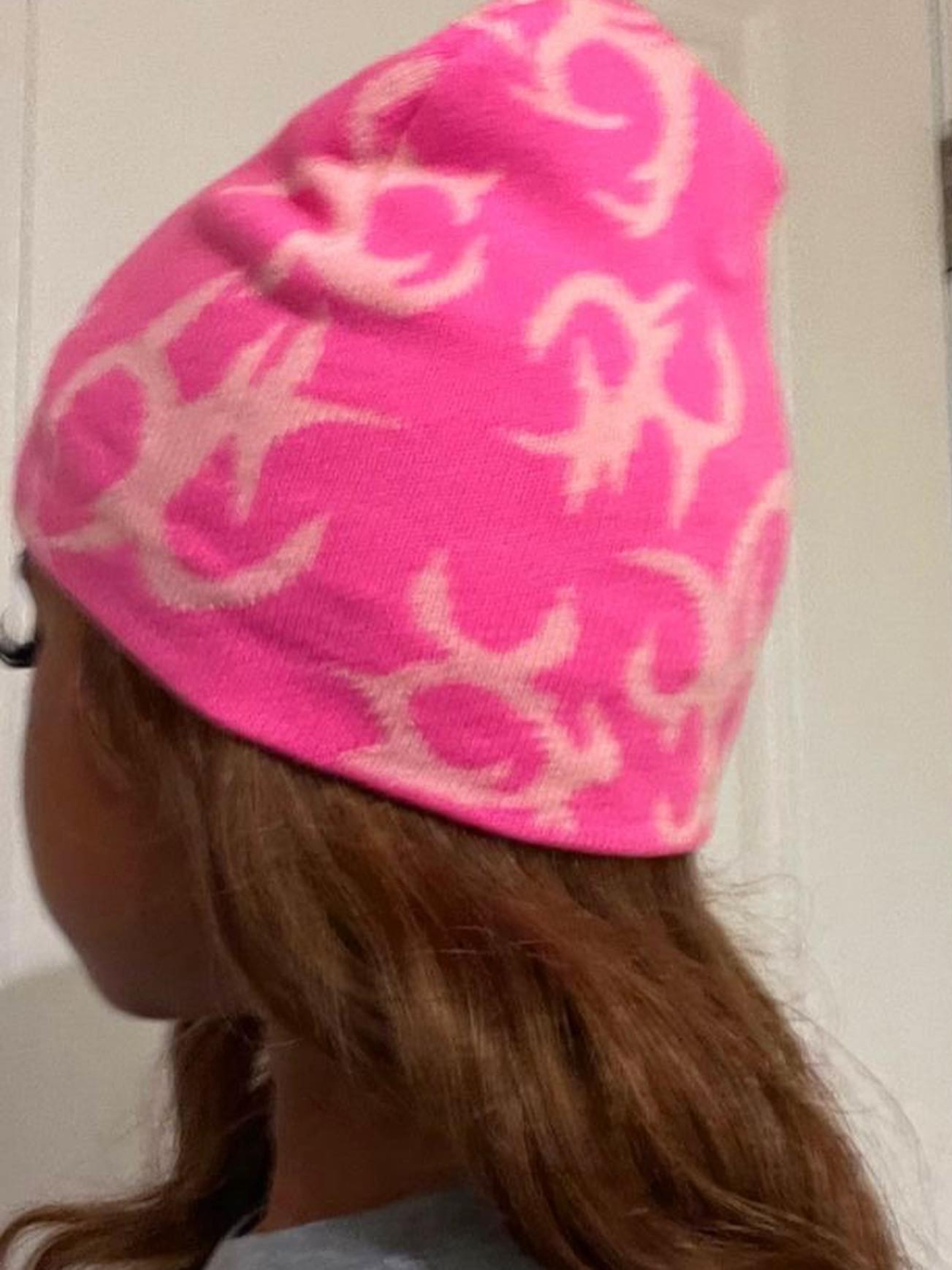 Y2kslut个性小众时髦火焰毛线帽