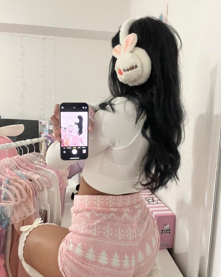 대외 무역 달콤한 멋진 귀여운 토끼 Y2K 밀레니엄 뜨거운 소녀 KT 고양이 겨울 따뜻한 플러시 귀 따뜻한 귀마개 여성을위한