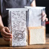 透明吐司包装 袋250g卷边铁丝切片吐司牛角包餐包麻薯面包袋自封袋