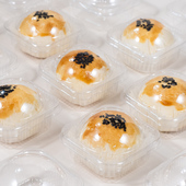 单个蛋黄酥包装 80克天地盖透明小盒子 盒中秋独立底托加厚高档63g