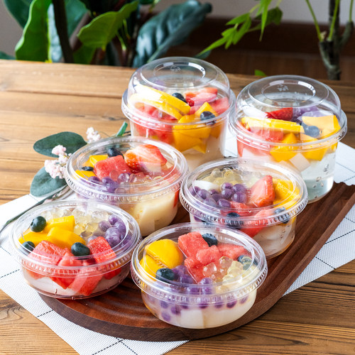 冰粉碗凉粉糖水水果果切打包盒子