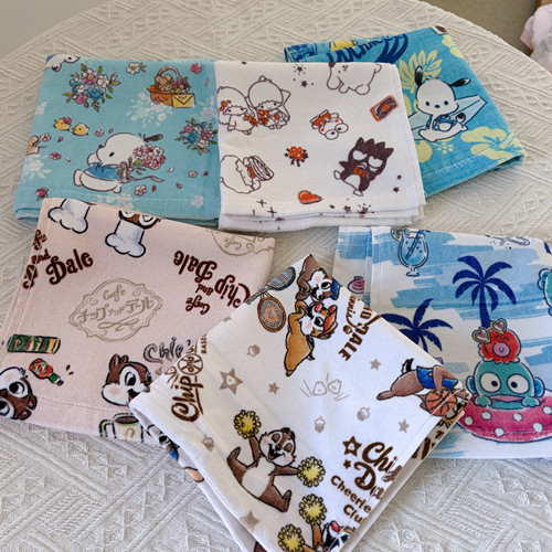 大方巾三丽欧奇奇蒂蒂丑鱼怕恰正方形可爱卡通喷墨 微瑕