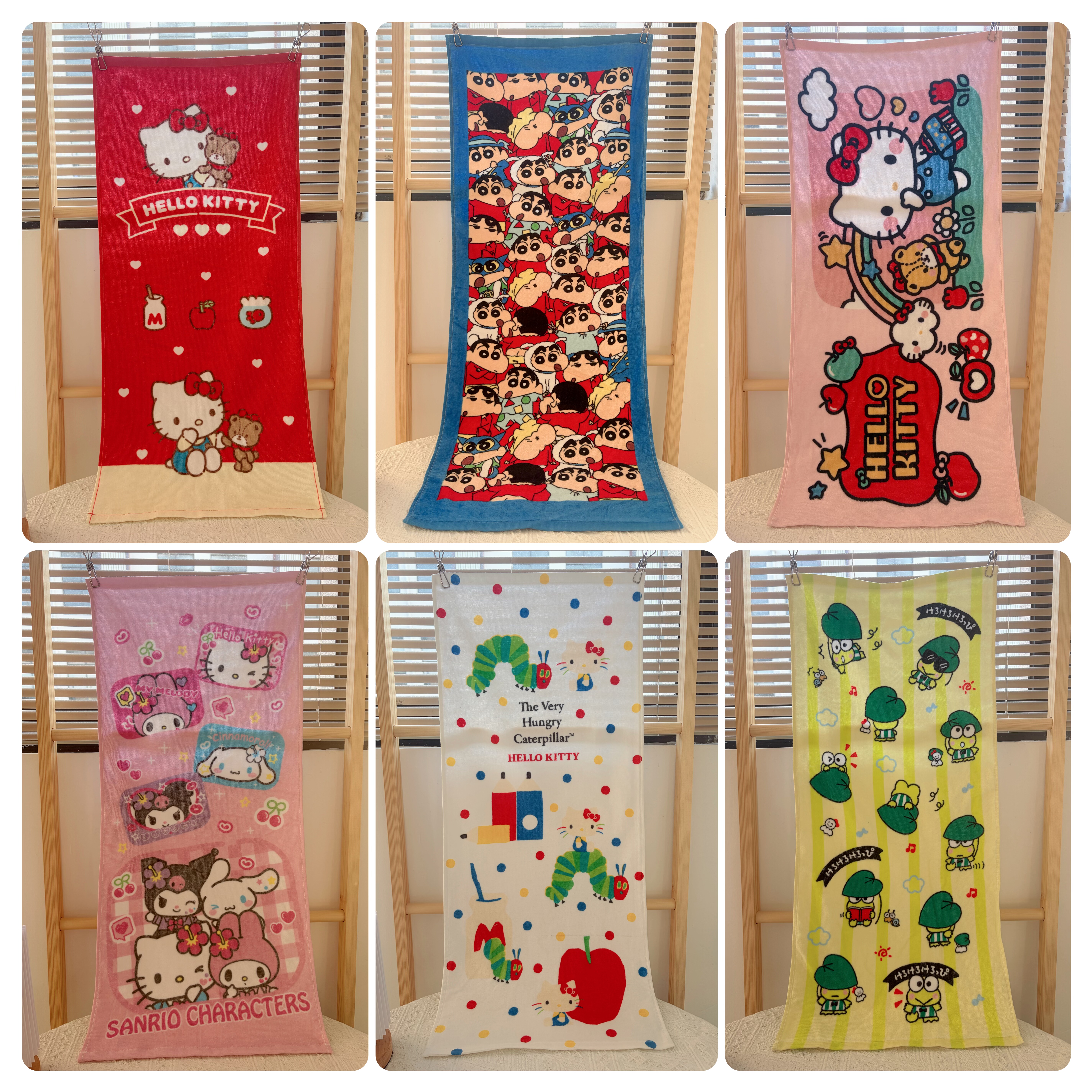 毛巾纯棉可爱卡通 薄款男女洗脸便携薄款 KT小新三丽O 微瑕