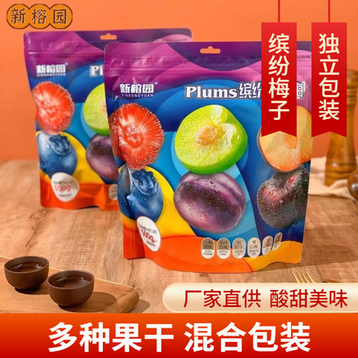 新榕园缤纷彩虹梅500g蜜饯组合加州西梅杨梅凉果混合装零食360g