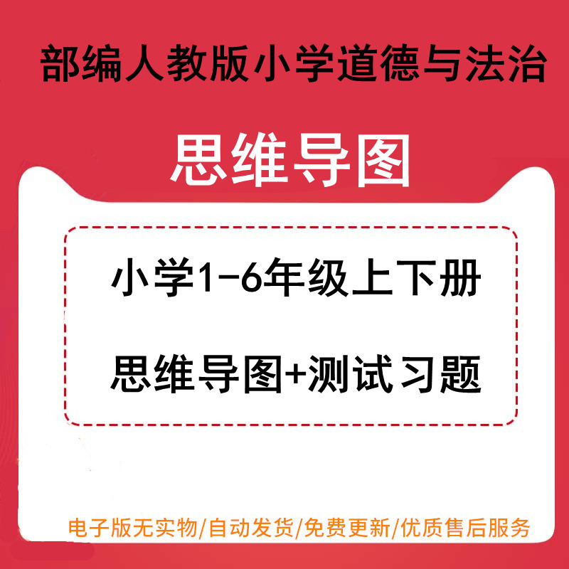 人教部编版小学道德与法治思维导图道法知识点总结一年级二年级三年级四年级五年级六年级上册下册电子版可打印