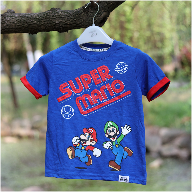 童装欧美风夏季圆领短袖t恤