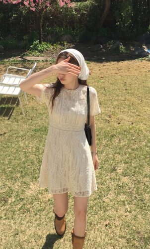 断码捡漏【秒杀不退换】曼娅奴专柜正品夏款新品蕾丝连衣裙