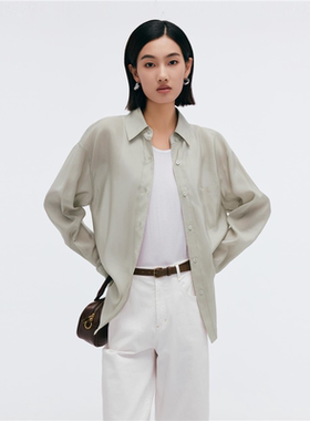 【商场同款】Migaino曼娅奴女装2025年春季新款冰丝衬衫MP12AC032