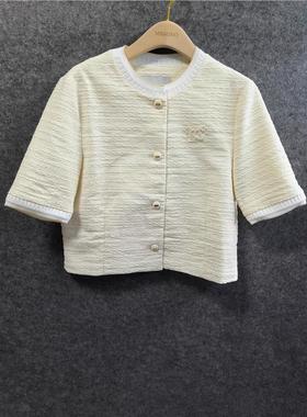 曼娅奴2024年春款小香风时尚短款外套上衣女MO12SC027