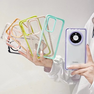 荣耀80 50适用华为手机壳P40简约透明p60硅胶P30三合一P50女mate50奶油x40I糖果x20se情侣nova10