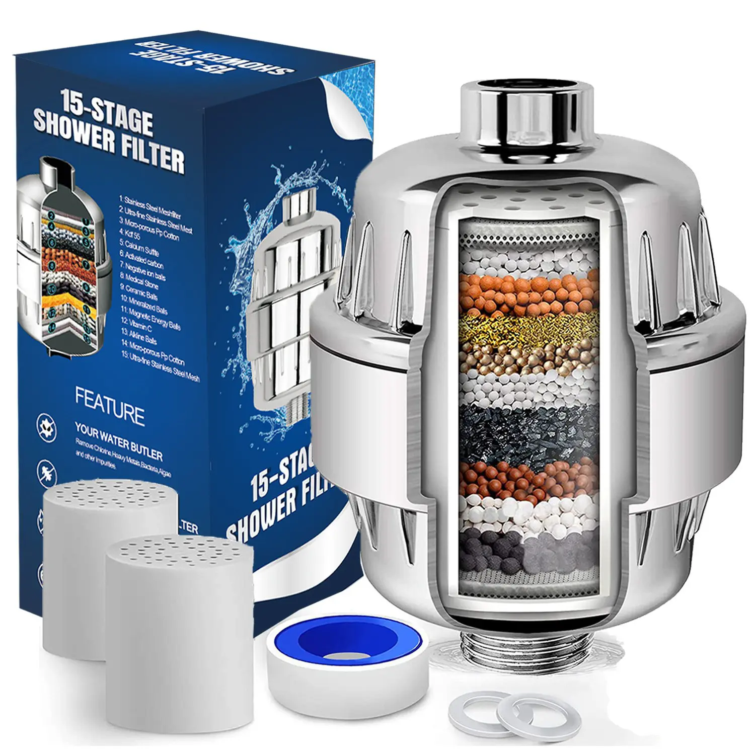 家用净水器沐浴多层过滤器小型