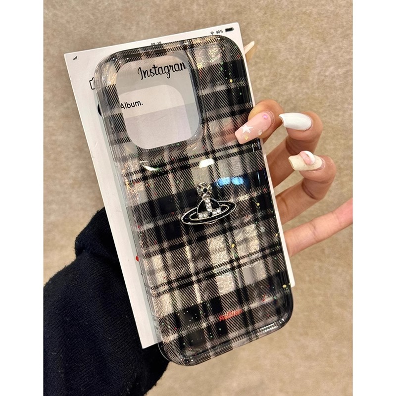 韩系ins风彩色泼墨格纹适用苹果16promax手机壳iPhone15Pro女新款13高级感12个性11小众15Pro防摔14pro保护套
