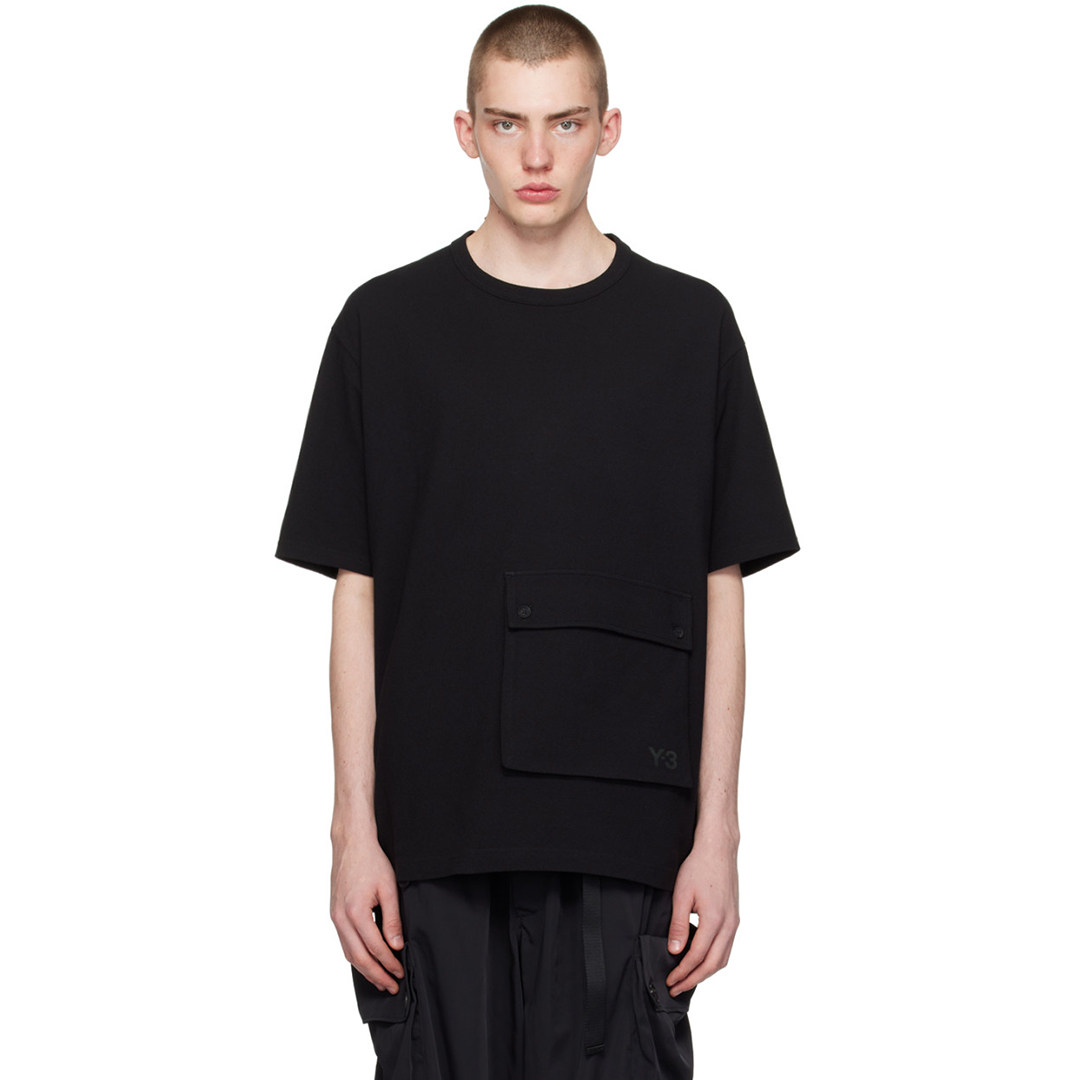 Y-3 Y3 海外直邮 男士时尚潮牌大口袋纯棉宽松圆领短袖T恤 IN8701