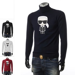 655024 Karl 男老佛爷保暖高领毛衣 卡尔拉格斐 592305 Lagerfeld