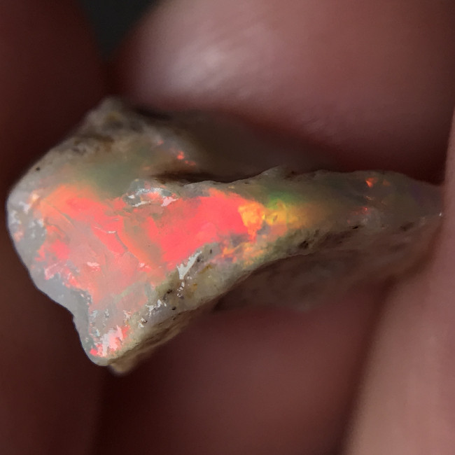 厂家天然欧泊/黑欧泊/澳宝原石原料/粗磨石/DIY练手料3.26ct