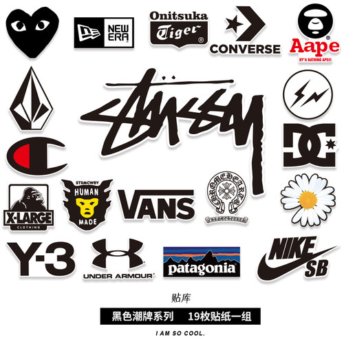 大张斯图西潮牌贴画滑板pvc贴纸