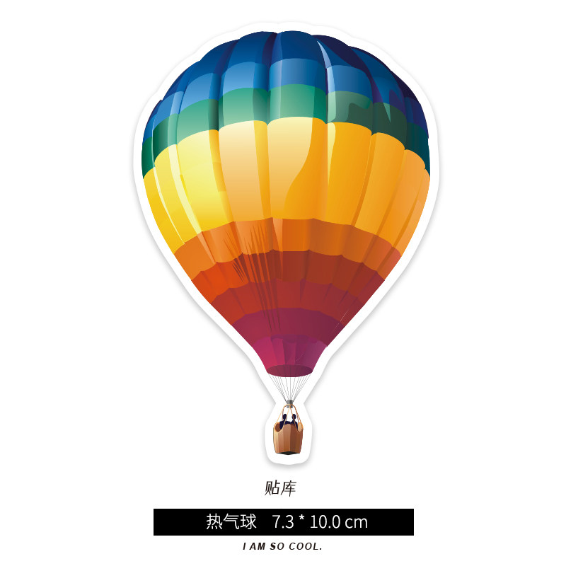 个性创意卡通热气球ins涂鸦贴画笔记本电脑水杯平板头盔装饰贴纸