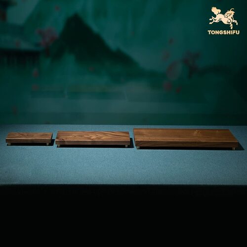 铜师傅黑胡桃原木方形底座